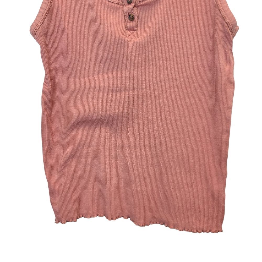 Derek Heart Dusty Pink Ribbed Tank Top S - Picture 3 of 11
